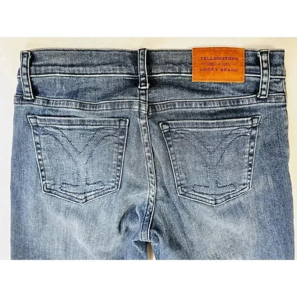 Lucky Brand 29X33 Women's Low Rise Flare Yellowstone Embroidered Y Jeans Sz 8/29 - Picture 8 of 16